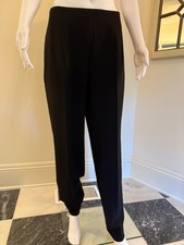 MOSCHINO COUTURE High Rise Dress Pants Black Creased Size EUR 44/USA 10 Side Zip