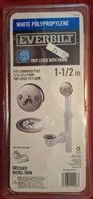 Everbilt Levier de Trip 1 1/2" Blanc Poly Tuyau Bain Déchets & Débordement Vidange Chrome NB
