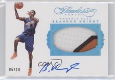 2015-16 Panini Flawless Sapphire 6/10 Brandon Knight #PA-BK Patch Auto 3d3