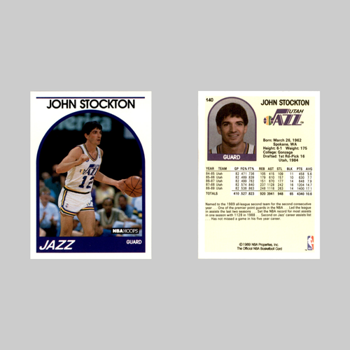 1989 Hoops Lot 8 Basketball Cards Karl Malone Utah Jazz NM NBA Set Collection - Picture 6 of 10