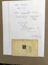 Czechoslovakia Furier calling card 8/22/37 with Scott Cat  227 4/28/1937