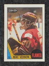 1987-88 O-Pee-Chee - Mike Vernon #215 Rookie Card. rookie card picture