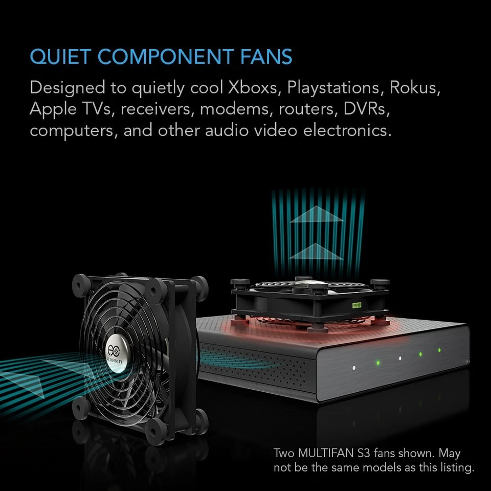 MULTIFAN S7-P, Quiet Dual 120mm AC-Powered Fan with Speed Control, UL-Certifi... - Image 2 of 4