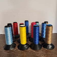 Vintage Mixed Lot of 12 Nylon Spool Thread Incomplete Remnant Spools