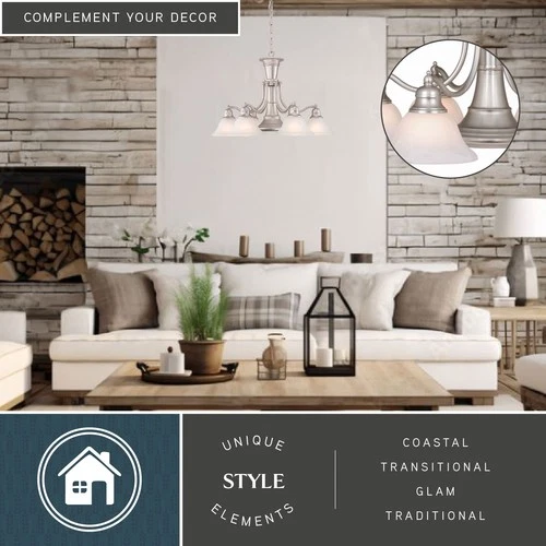 Vaxcel Lighting CH30307 Standford 7 Light Chandelier - Brass - Picture 10 of 11