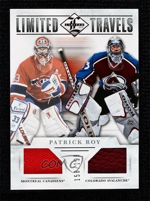 2012 Panini Limited Travels Dual Materials 158/199 Patrick Roy #TD-ROY HOF h1f