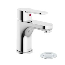 Identity Single-Hole Single-Handle Bathroom Faucet with Push Pop Drain in Pol...