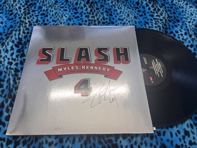 Slash And The Conspirators Signed 4 BLack Vinyl  Autogramm Guns n Roses Myles