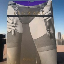 Fredericks Of Hollywood Legware Thigh High Black / Large Basic 2 Pack Stockings
