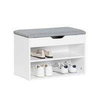 Sobuy Schuhbank Mit Graue SitzfläChe Sitzbank Schuhregal Schuhtruhe FSR25-HG