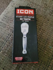 ICON PROFESSIONAL 56196 STUBBY LOW PROFILE 90 TOOTH 3/8 DRIVE RATCHET BRAND NEW