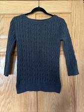 Loft Gray 3/4 Length Gray Sweater Size Small