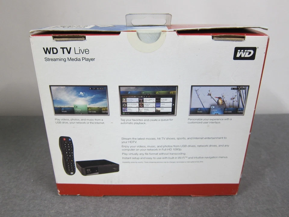 Western Digital WD TV Lettore multimediale live streaming - NUOVO/SIGILLATO - Immagine 2 di 4