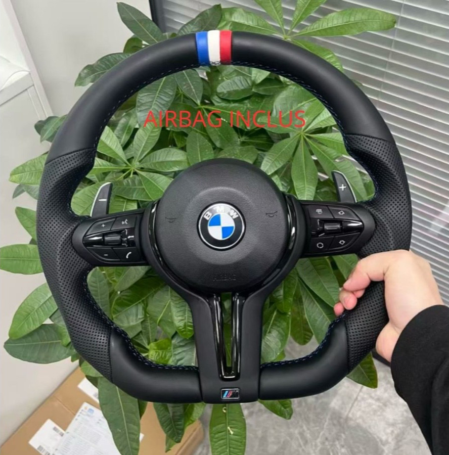 Volant M Sport BMW en cuir perforé antidérapant avec airbag complet