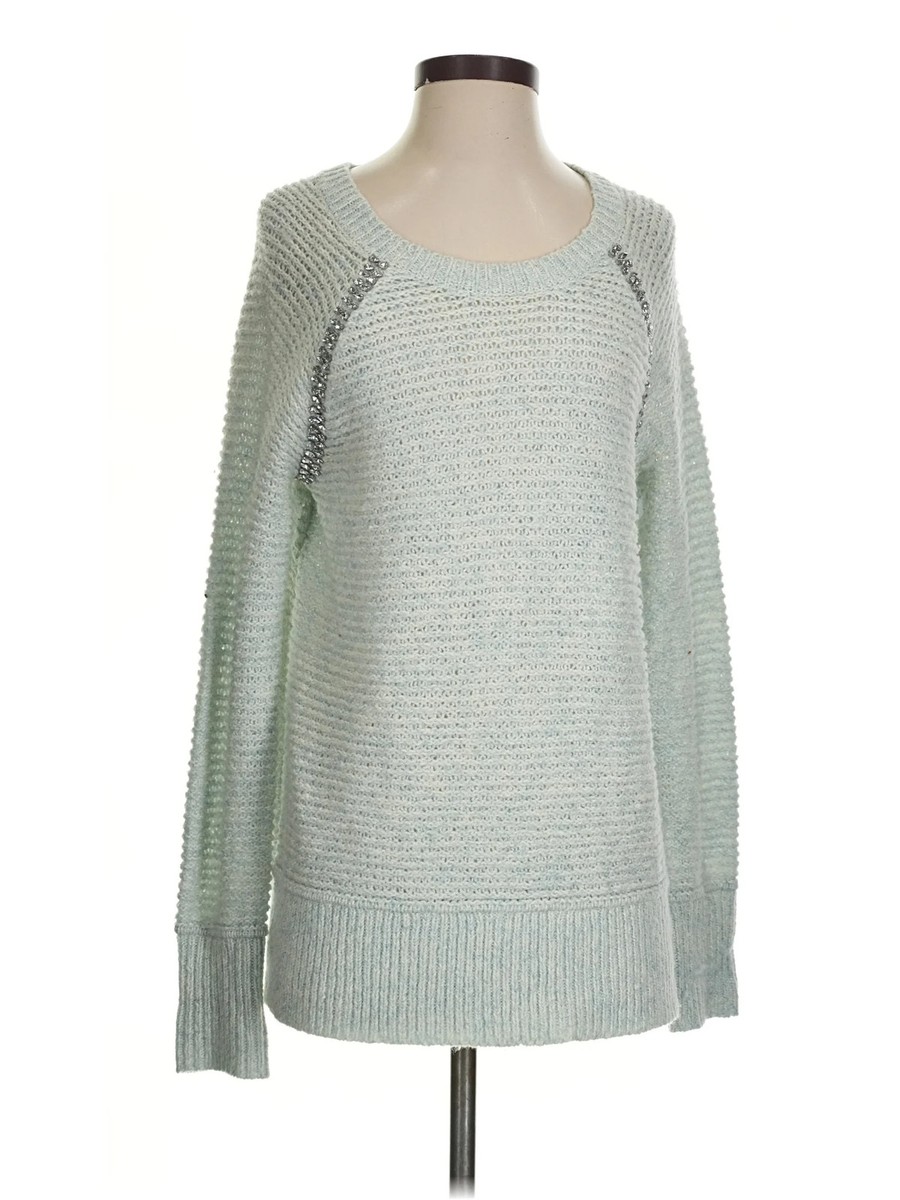 Sleeping On Snow Women Green Pullover Sweater XS