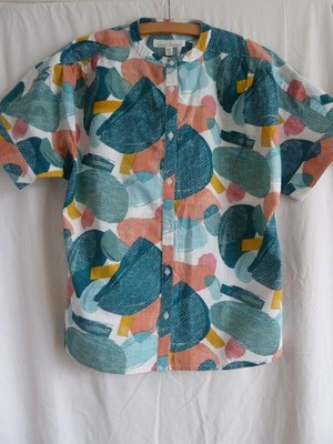 Seasalt Ladies Patterned Short Sleeve Cotton Shirt  Size 10. New
