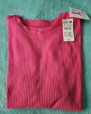 Kiabi Damen Ripp Shirt Pullover Pink L (XL)