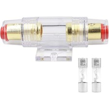 Car Stereo Fuse Holder, 4-8 Gauge AWG in-line Waterproof AGU Fuse Holder with...