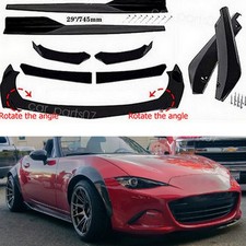 Front Bumper Rear Lip Spoiler Splitters Bodykit For Mazda Mx-5 Miata 2006-2022