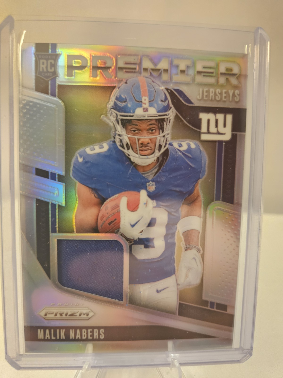 2024 Panini Prizm #PJ-MNS Malik Nabers Premier Jerseys rookie card