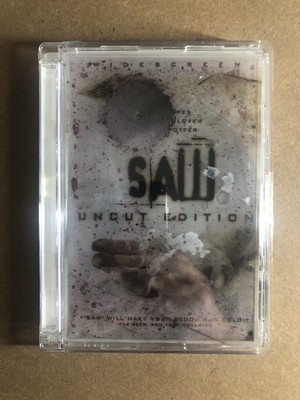 SAW (2004 Lions Gate Film/DVD) Widescreen Uncut Edition w/ VHTF Liquid Cover 