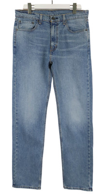 Levi's 505 Herrenjeans W34/L34 Blau Denim Neu Schnurrhaare Zip Fly Stretch