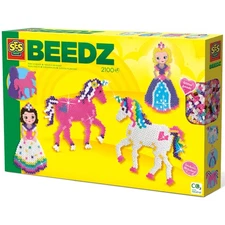 SES Creative: Beedz Unicorns & Princesses - Iron On Beads,Ages 5+