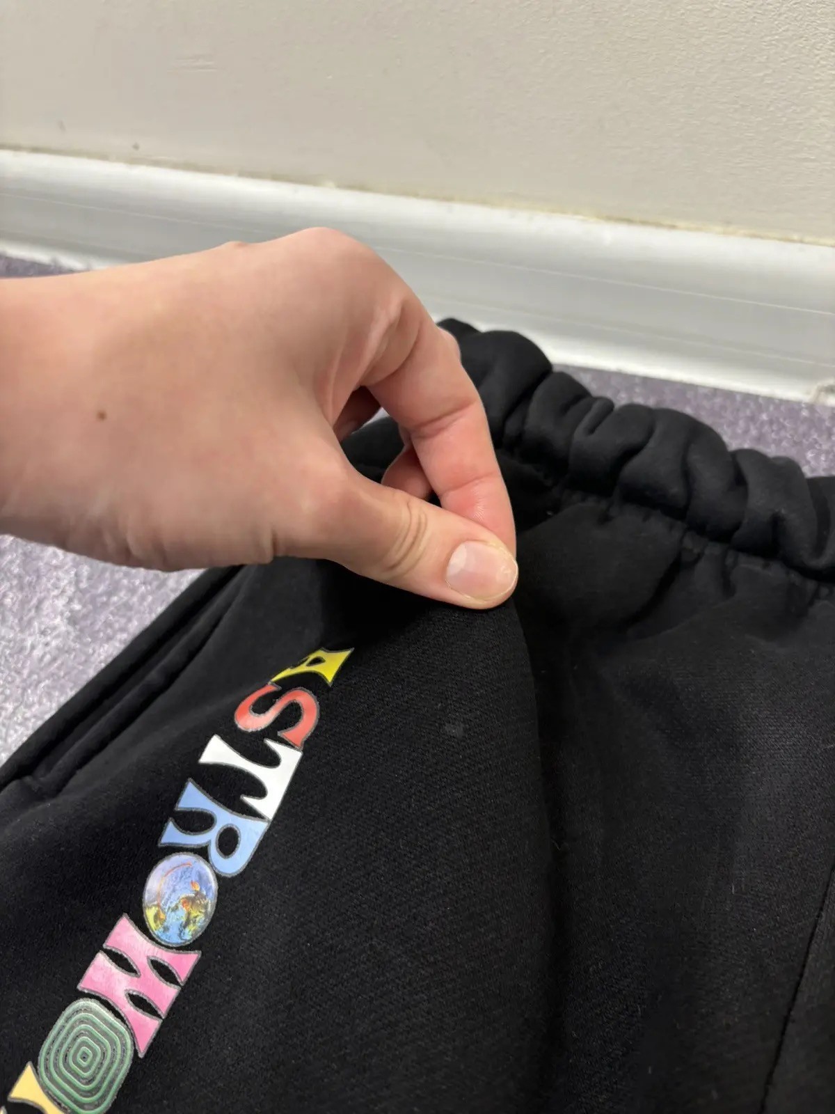 Champion X Travis Scott Astroworld Hype Black Sweatpants S image 7