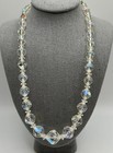 Vintage Signed Laguna Aurora Borealis Faceted Crystal Choker  Necklace.  — photo 6