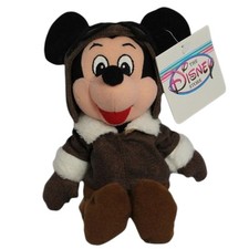 The Disney Store Bean Bag Plush Pilot Mickey Mouse Mini 9  C 2000 Tag Protector