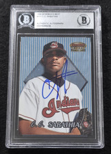 1999 CC SABATHIA Signed Bowman's Best ROOKIE Card-HOF-INDIANS-YANKEES-Beckett. rookie card picture