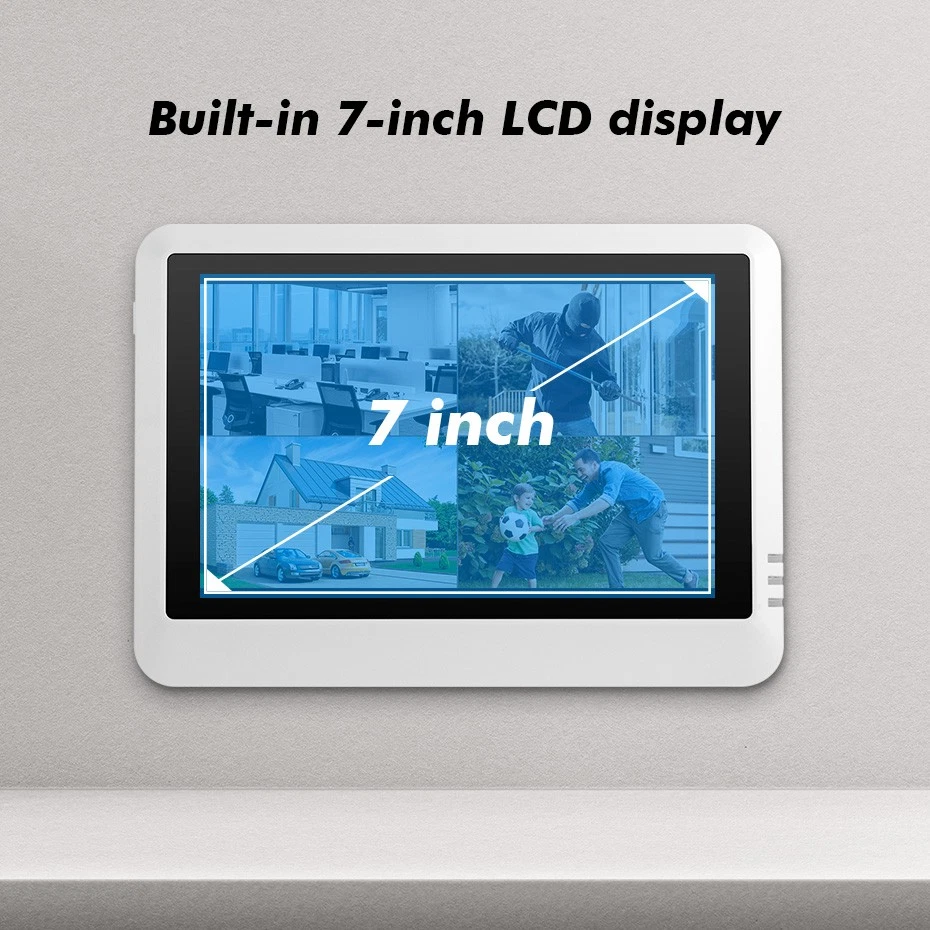 KERUI Wireless 8CH 7" Monitor NVR HD 6MP AI Security Camera System Two-Way Audio - Image 3 of 4