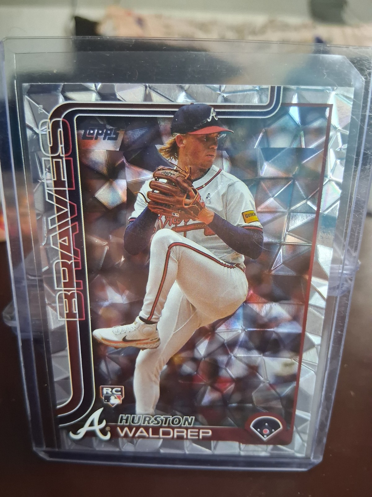 2025 Topps Series 1 - Hurston Waldrep #253 Diamante Foil (RC) Braves Rookie