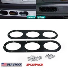 2pcs Universal Car Rear Bumper Race Air Diversion Diffuser Panels Kit Black
