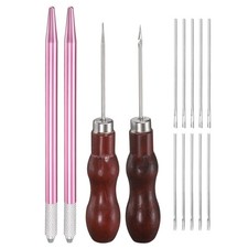 Doll Hair Rooting Holders Tool, 0.6mm/0.8mm Rerooting Knitting Needles, Pink