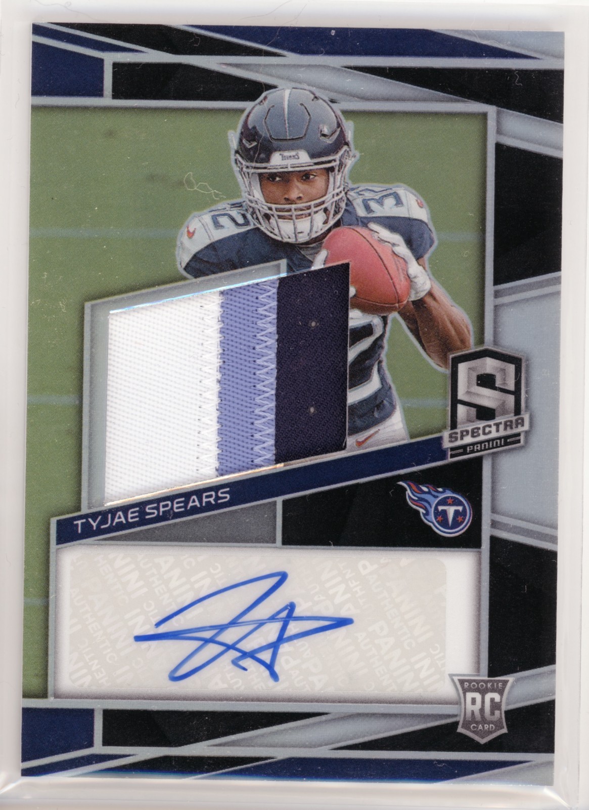 2023 Panini Spectra Tyjae Spears RC Patch Auto /99 #237 Titans 36