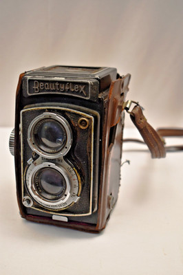 Vintage Beautyflex TLR Kamera Japan Mit Lederetui Synchro-MX 80mm Objektiv Colle