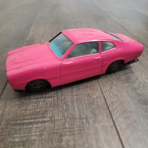 Vintage 70s Bandai Pink Ford Maverick Coupe Tin Battery Operated Untested RARE