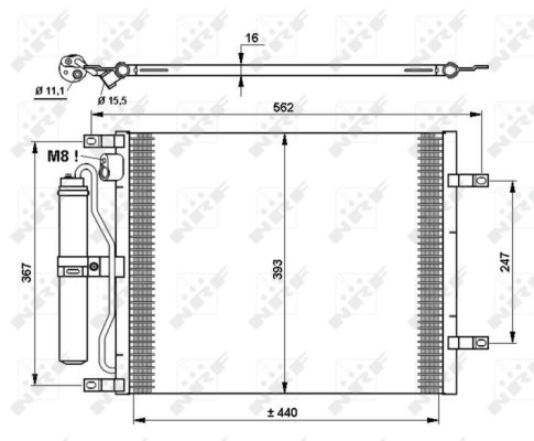 NRF-OE 35783 Condenser, air conditioning for NISSAN
