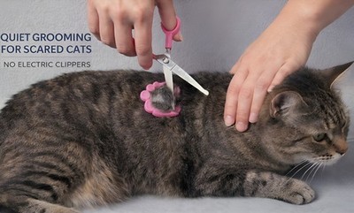 Quiet Cat Grooming Kit No Electric Clippers for Scared Cats Hair Trimmer 