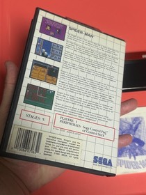 Spider-Man CIB US Version UPC Barcode Sticker Sega Master System SMS Spiderman