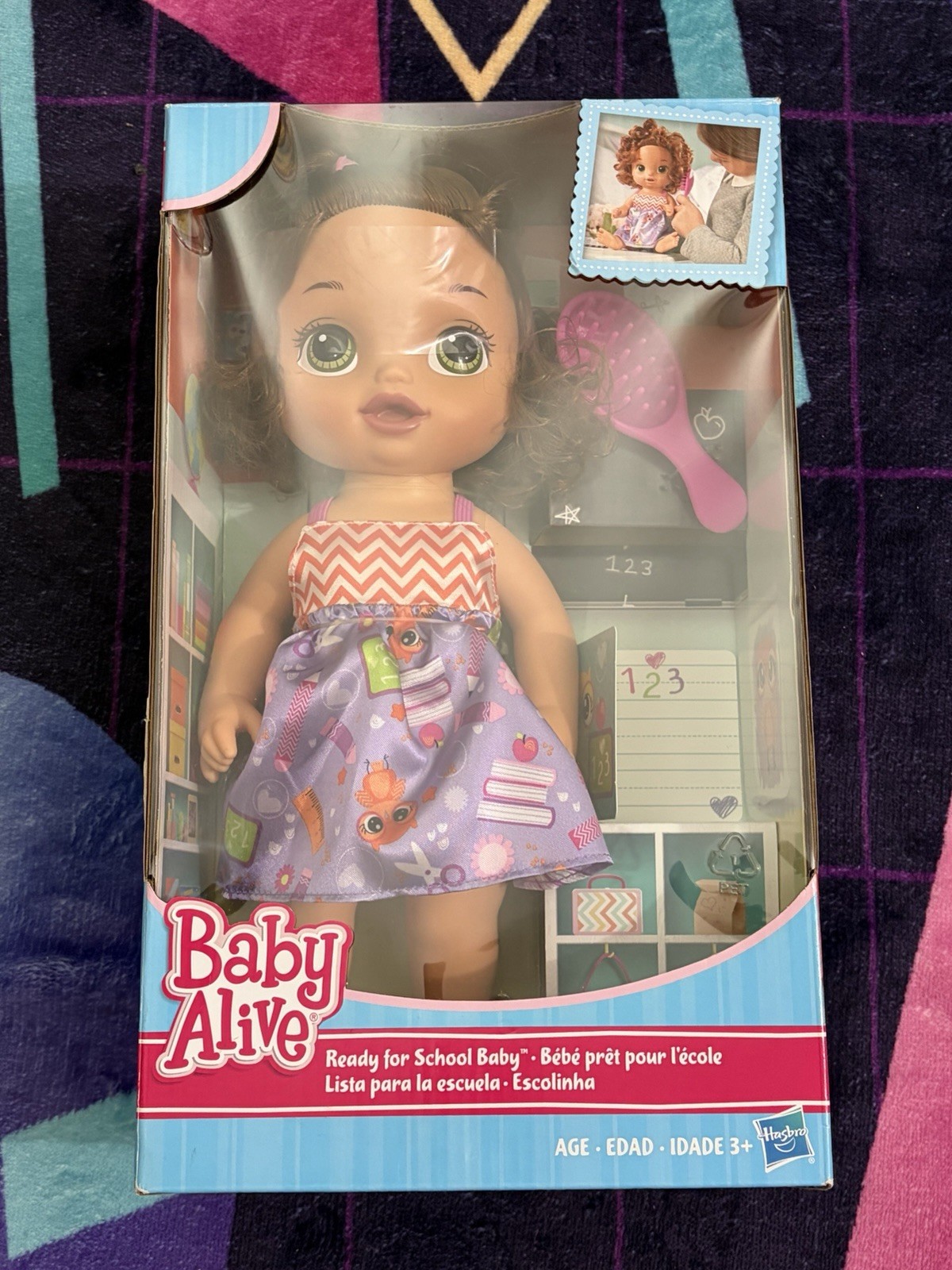 Hasbro Baby Alive Ready for School Baby New w/ Brush NIB 201