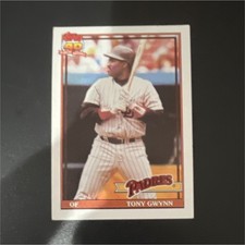 Topps 1991 Tony Gwynn David Wyman #340 Padres Seahawks MLB NFL Wrong Back