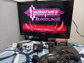 SEGA Genesis Console Model 2 MK-1631 Bundle + Castlevania Bloodlines (Repro)