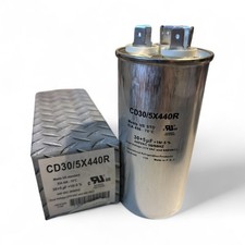 Air Conditioning HVAC Round Dual Motor Run Capacitor 30 5 MFD 440 Volt