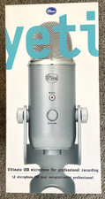 Blue Yeti USB Microphone Silver, Used, Good Condition Mudder Foam Cover