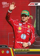 Charles Leclerc 50th F1 Podium 2025 Formula 1 Topps NOW Card 74