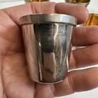 4 Silver Metal Brass-Lined Stacking Cups Shot Glass w/Leather Case Germany   — photo 7