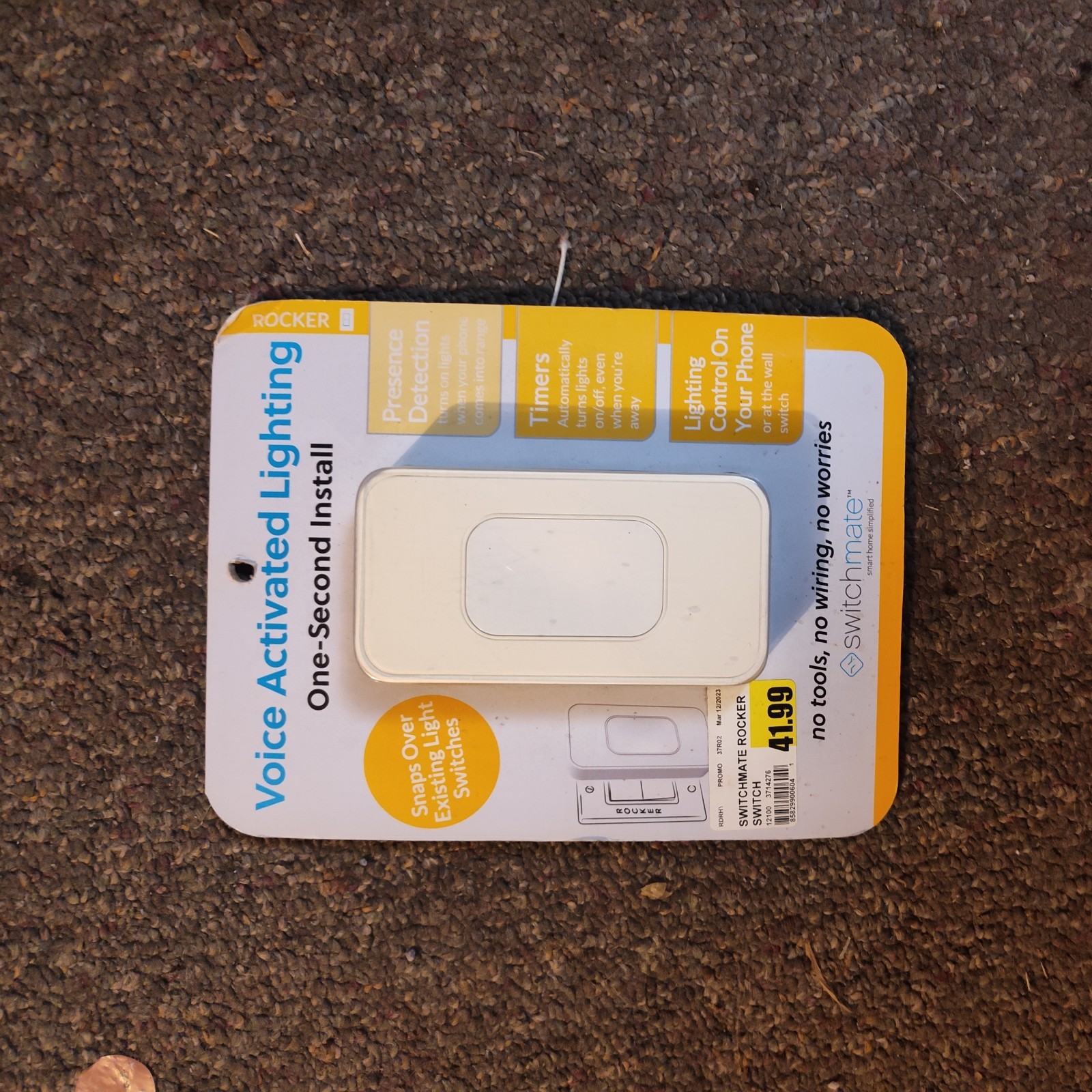 Switchmate RSM002W Snap-On Instant Smart Light Switch