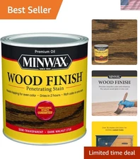 Enhance Your Wood with Minwax Dark Walnut Finish - Easy Application, 1 Quart